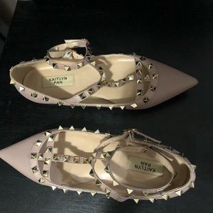 Kaitlyn Pan Rockstud Cage Flats